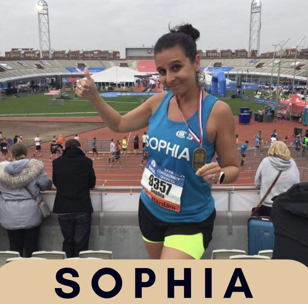 Sophia After Amsterdam Marathon (her 3rd marathon)